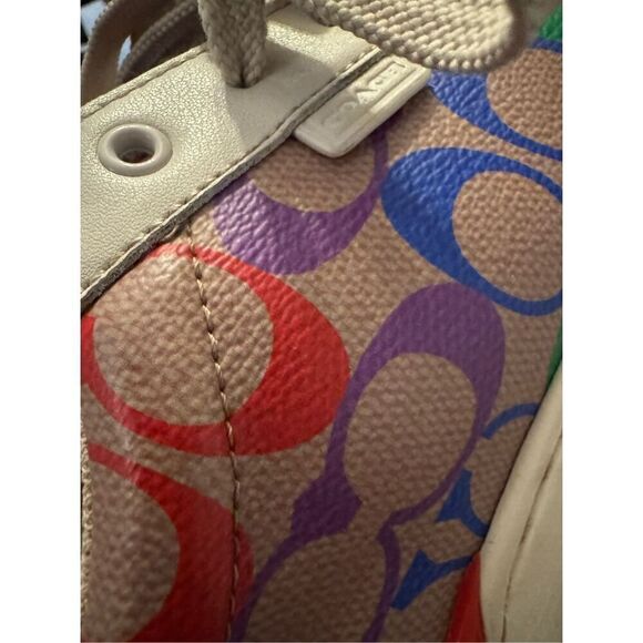 Coach pride signature rainbow Outline High Top Fashion Sneaker size 8b men’s - Picture 6 of 6